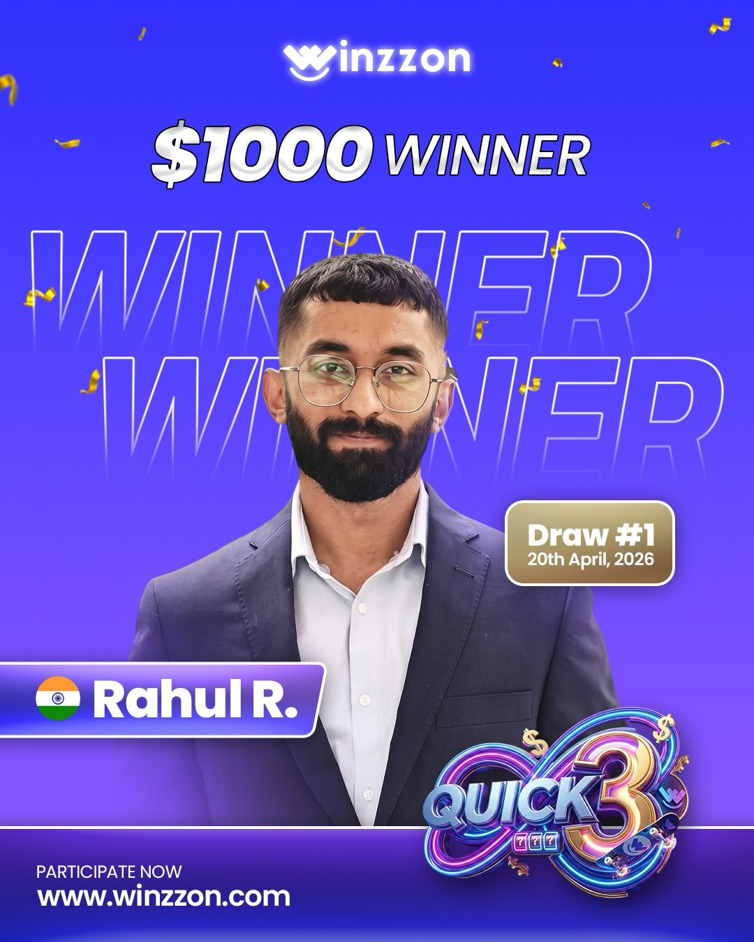 Winner profile slide