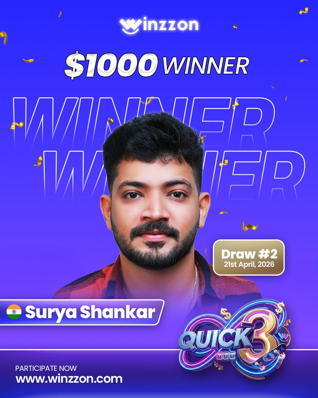 Winner profile slide