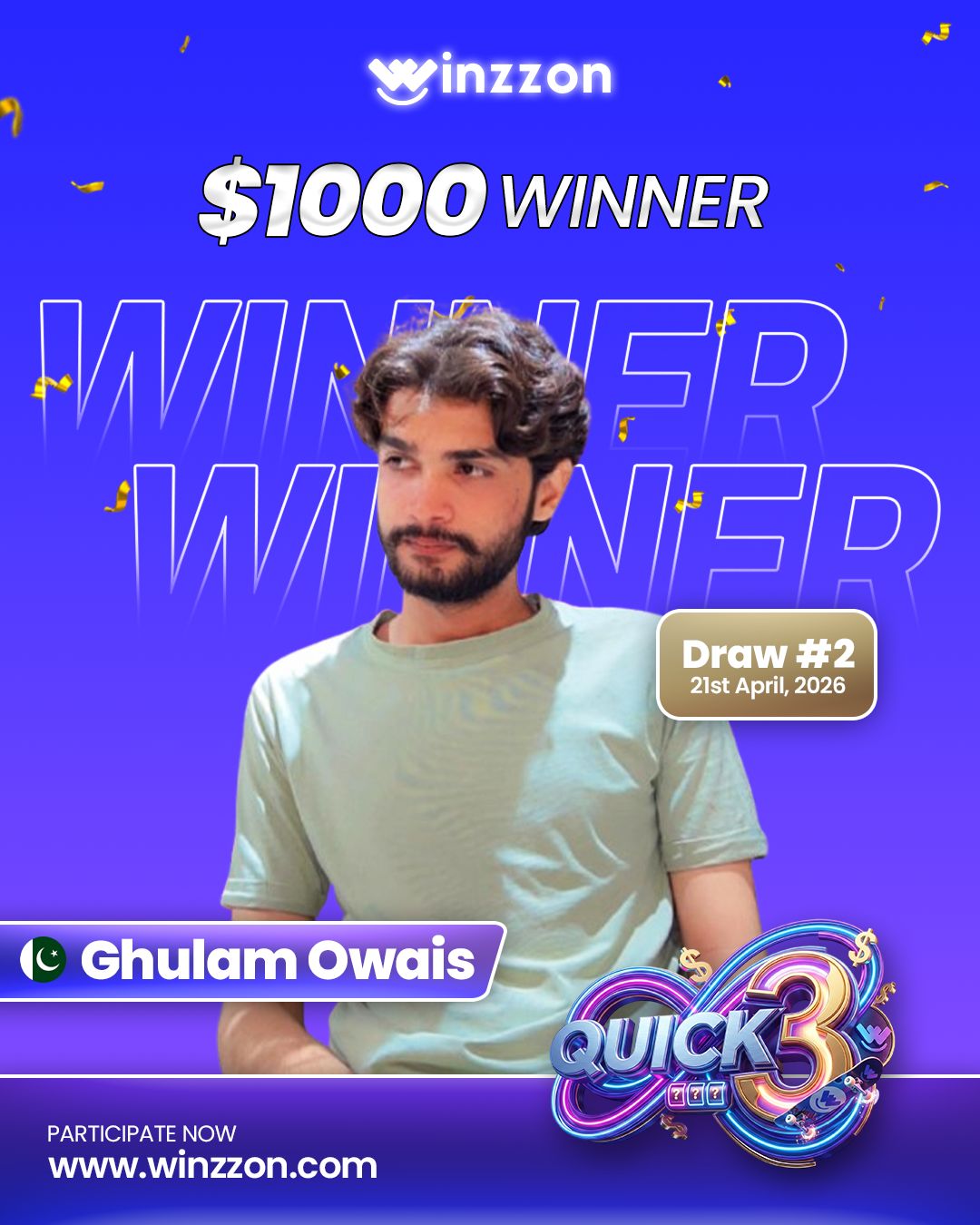 Winner profile slide